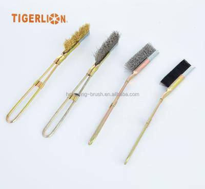 China Mini industrial steel handle polishing brush for polishing for sale