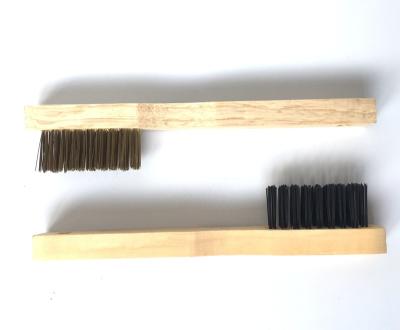 China Cleanging Factory Wooden Handle 3X9 Rows Wire Brush For Cleaning Polish for sale