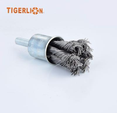 China Knoted knotted steel wire end brush for cleaning for sale