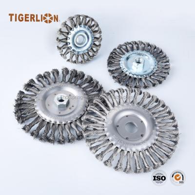 China Cleanging Good Quality Knotted Twist Wire Wheel Brush for sale