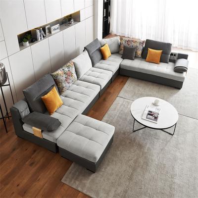 China Sectionals Adjustable Modern Sofa 7 Seater Reclinable (Other) Living Room Sofa Furniture Living Room Fabric Sofa Set for sale