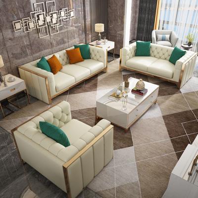 China (Other)Adjustable Modern Microfiber Reinforced Sofa Set Furniture Living Room Genuine Leather Sectional Sofas for sale