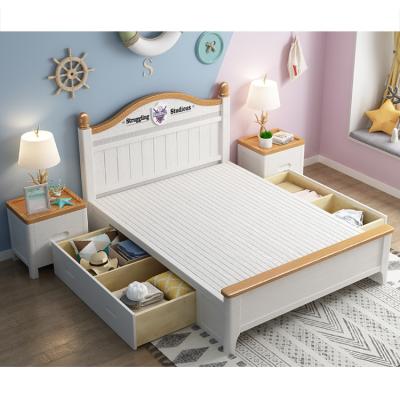 China Durable Beds Products Wholesale Wooden Home Storage Bed Mechanism Furniture Bedroom Beds for sale