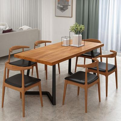 China Wholesale Rustic Modern Solid Extendable Designer 4 Seater Wooden Dining Table Set Wooden Solid With Chair for sale