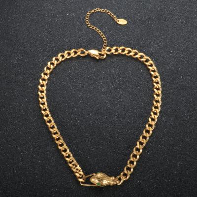 China Fashion Snake Choker Necklace CLASSIC Main Gold Plated Bracelet For Women Jewelry Set Gift Luxury Wholesale for sale