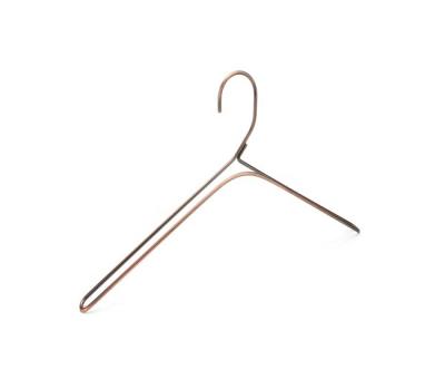 China Anti-slip antique copper plating metal hanger for costume display for sale