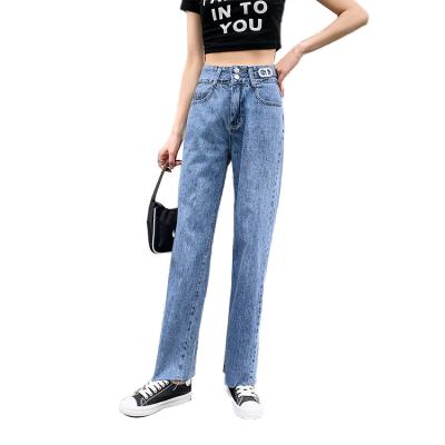 China Classic Ankle Plus Size Spring / Summer Design Loose Fit Blue Jeans Womens Jeans High Waist for sale