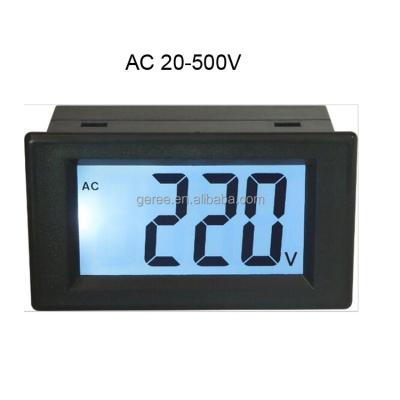 China YB4835D Digital 3 Phase Voltmeter AC 20-500V Voltage Meter 220V 380 AC Blue LED Display YB4835D for sale