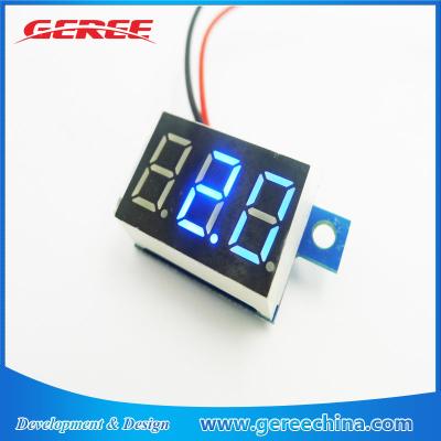 China Lithium Battery Digital Voltmeter DC 3.3V-17V Blue LED Voltage Panel Meter 0.36