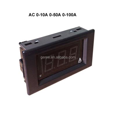 China Digital Current AC Ammeter Ampere Meter 0-10A 0-50A 0-100A D85 With Red CT 0.56 Inch I001C for sale