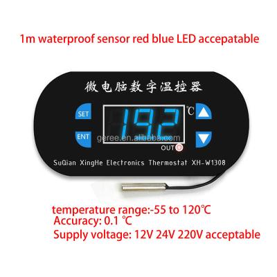 China XH-W1308 Digital Heat Sensor Temperature Controller Thermostat Switch Industrial Adjustable Cool DC 220V AC 220V for sale