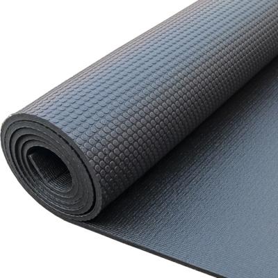 China Durable Workout Mats For Home Gym Floor - Use With Or Without Shoes Anti-Tear 1/4-Inch Exercise Yoga Mat Black Multipurpose High Density Mat for sale