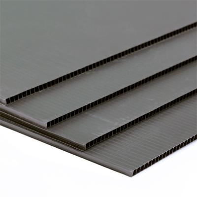 China Waterproof 3mm Black Corrugated Plastic Temporary Protection Sheet for Hardware for sale