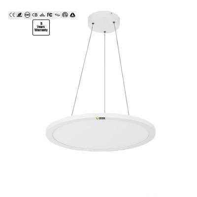 China Contemporary High Quality Wholesale Custom T8 Shape Cheap Wood Fabric Round Pendant Light With OEM for sale