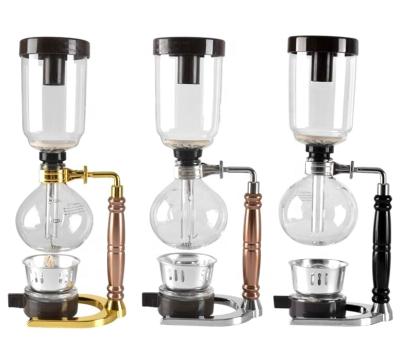 China Morden 3/5-Cup Coffee Siphon Machines Pot Siphon Coffee Filter Siphon Tabletop Coffee Maker for sale