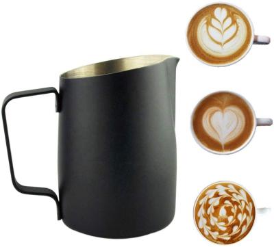 China Customized Stocked Logo Stainless Steel Latte Art Espresso Cappuccino Frothing Milk Jug/Frothing Milk Frothing Pitcher 420ml/600ml for sale