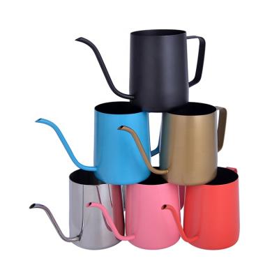 China Sustainable Goose Neck Stainless Steel Coffee Kettle Handing Dull Ear Hand Pour Over Drip Coffee Pot for sale