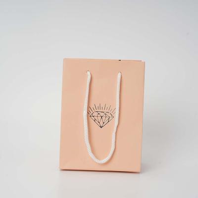 China Custom Recyclable Recyclable Your Own Logo Birthday Wedding Jewelry Gift Packaging Paper Bags With Handle for sale