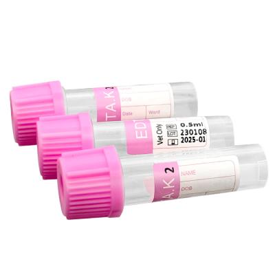 China Additive PET EDTA k3 k2 Blood Collection Tubes with Micro Gel 1ml EDTA k2 k3 Blood Collect Tube Control Only EDTA Tube for Lab for sale