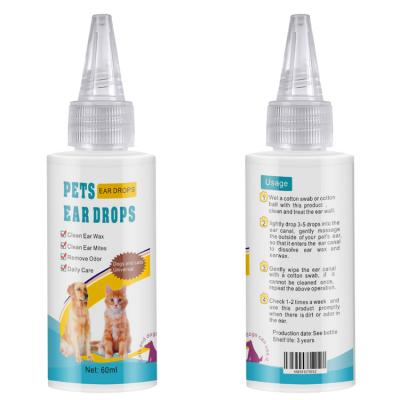 China OEM Stocked Pet Ear Cleaning Liquid For Cats Pet Care Product Pet Ear Cleaning Solution Dogs Ear Cleaner Drops For Cats dogs for sale