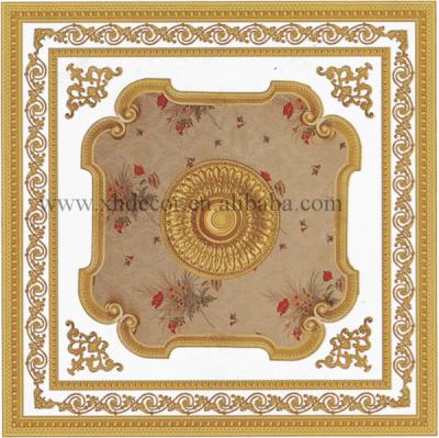 China Artistic Ceilings Luxury Square Medallion Hall Ceiling Pop Design for sale