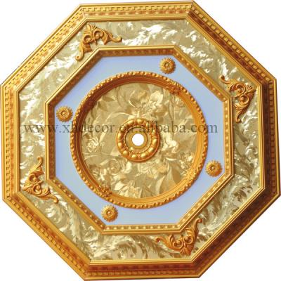 China Artistic Ceilings Brand New Round Gold In Octagonal Ceiling Medallion Artistic Ceiling for sale