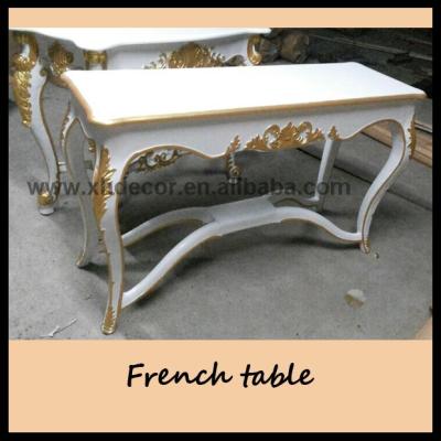 China Antoinette Louis XV Style Luxury Resin French Console Table Hall Coffee Table Table for sale