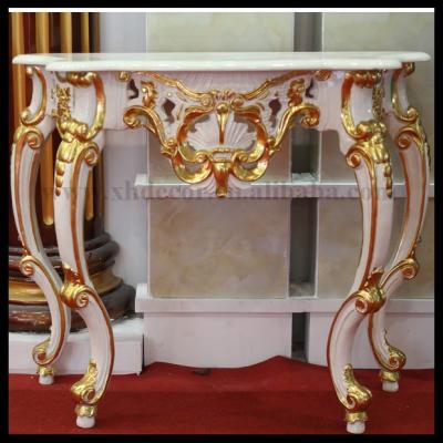 China Ornate CONSOLE TABLE French Gold Wall Table Console Table with Mirror Foyer Luxury Console Table for sale