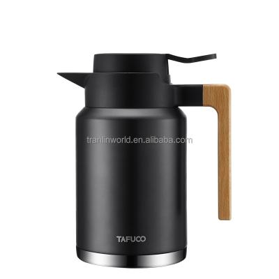 中国 CLASSIC 1.5L Double Wall Insulated 304 Stainless Steel Water Bottle With Wooden Handle 販売のため