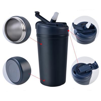 China New Design Viable 350 and 450ml Thermal Insulated Two Way Coffee Mug Tea Cup Stainless Steel Beverage Tumbler Flask zu verkaufen