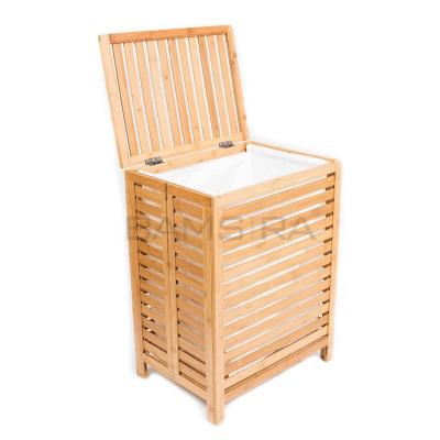 China Bath Laundry Basket / Clothes Spa Laundry Basket Made Of Natural Bamboo /Bamsira_Factory for sale