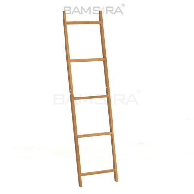 China Morden Morden Towel Ladder Rack Bamboo Free Standing Bathroom Accessory / Bamsira_BSCI for sale