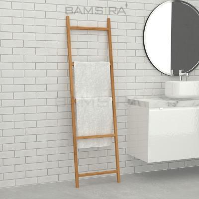 China Morden Morden Towel Bamboo Ladder Bathroom Leaning Accessory / Bamsira_BSCI for sale