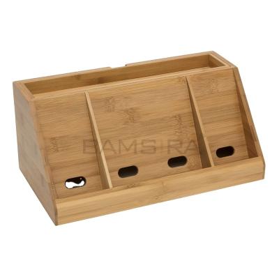 China Bamboo Bath Charging Station Dock Organizer for Watch, Pad, Cell Phones /Bamsira_Factory for sale