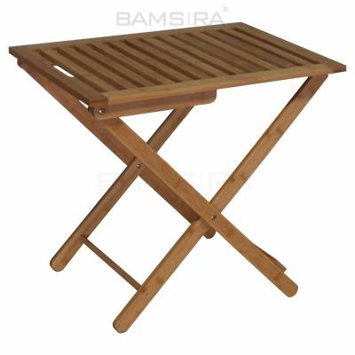 China Solid Wood Folding Solid Wood Luggage Rack With Bamboo Shelf Portable Use Prepared /Bamsira_BSCI for sale