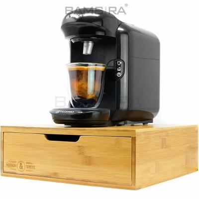 China Kitchen Kitchen Nespresso Capsule Holder K-Cup Storage Drawer Bamboo Holder / Bamsira_BSCI for sale