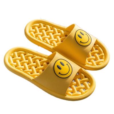 China 2021 Colorful Light Smile Logo Eva Women Slide , Comfortable Bath And Indoor Wearing for sale