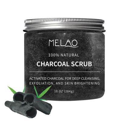 China Exfoliator Organic Activated Black Charcoal Whitening Exfoliator Exfoliating Face Scrub for sale