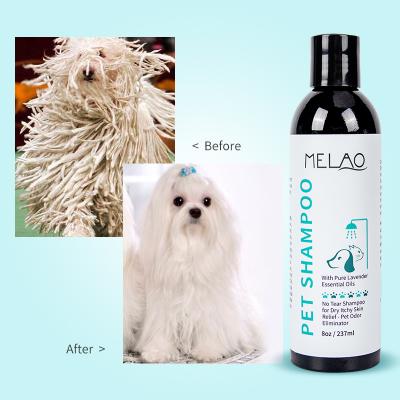 China Animal Pet Small Pet MELAO Wash Mint Lavender Anti Mange Dog Shampoo For Dogs Flea Cats And Growth Pet Tearless Best Hair Loss Degreasing Guard for sale