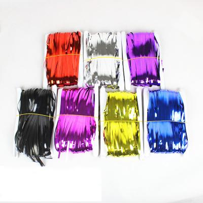 China Party Decoration 1M*4M Foil Curtain For Party Decorations 3.6 Wall Decor Colorful Tassel Silk Curtain for sale