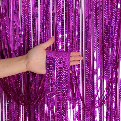 China Party Decoration 1M*3M Curtain Walls Foil for Event Party Decoration Colorful Tassel Curtain for Wedding Decoration for sale