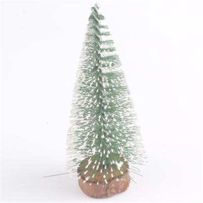 China Pine 15cm Mini Christmas Trees, small desk decoration pine with snow Christmas gift for sale