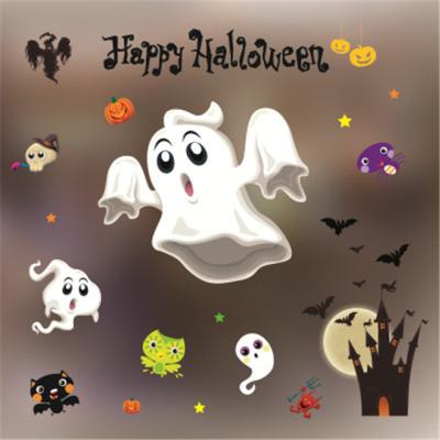 China Decoration Halloween Glass Decoration, Supermarket/Bar/KTV/Kindergarten Decoration Window/Glass Static Sticker for sale