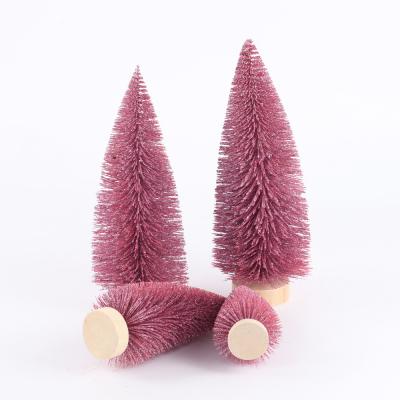 China Wholesale Customizable Pine Needle Pink Sprinkle Christmas Tree For Cafe Decoration for sale