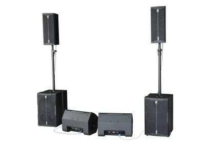 China Built-In Amp Module Double 6.5 Column & 12 Inch Powered Subwoofer Speaker System 100-500 People zu verkaufen