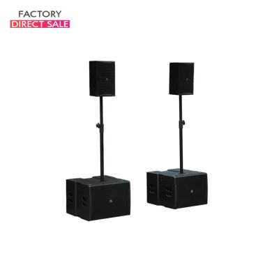 中国 Dare Portable 110V Sound System Active Line Array Speakers In Black Polyurea Painted Audio Sound Box 販売のため