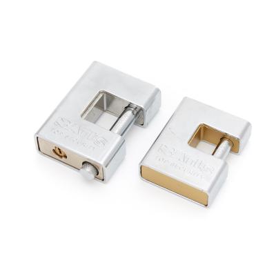 China Iron Horizontally Opened Lock Beam Copper Cylinder Lock Computer Key Padlock Rectangular Door Window Lock for sale