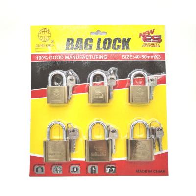 China High Quality Round Spray Gold Lock Padlock Combination Suction Card Yiwu Market Pujiang Factory Mix for sale