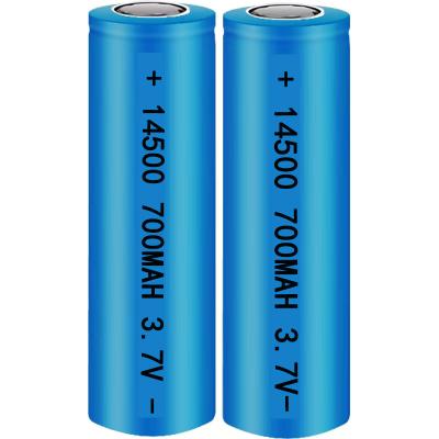 China Toys rechargeable lithium battery 14500-700mah-3.7v lithium battery for lamps for sale