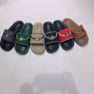 China Cushioning Latest Design Summer Mens Women Indoor Slippers Slides Sliders Custom Logo Unisex Slippers for sale